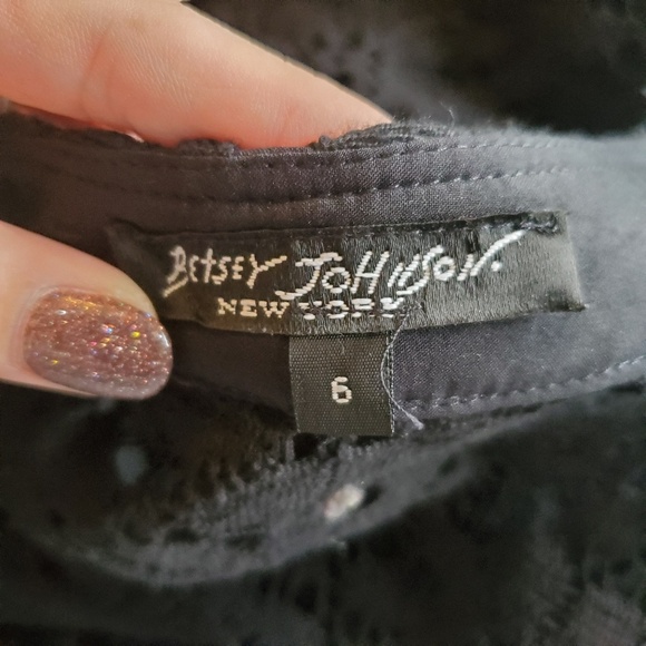 Betsey Johnson Structured Black Lace Skirt Set - Picture 7 of 7